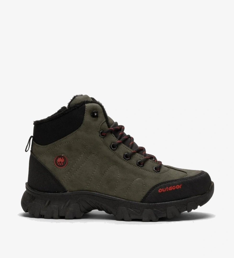 Soğuk Geçirmez Unisex Uzun Outdoor Trekking Bot Ayakkabı HAKİ - Görsel 1