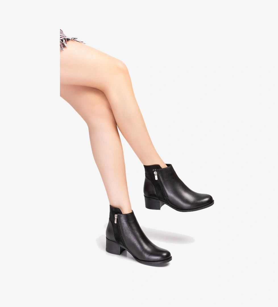 Gondol Kadın Hakiki Deri Klasik Topuklu Bot anl.2101 - Görsel 1