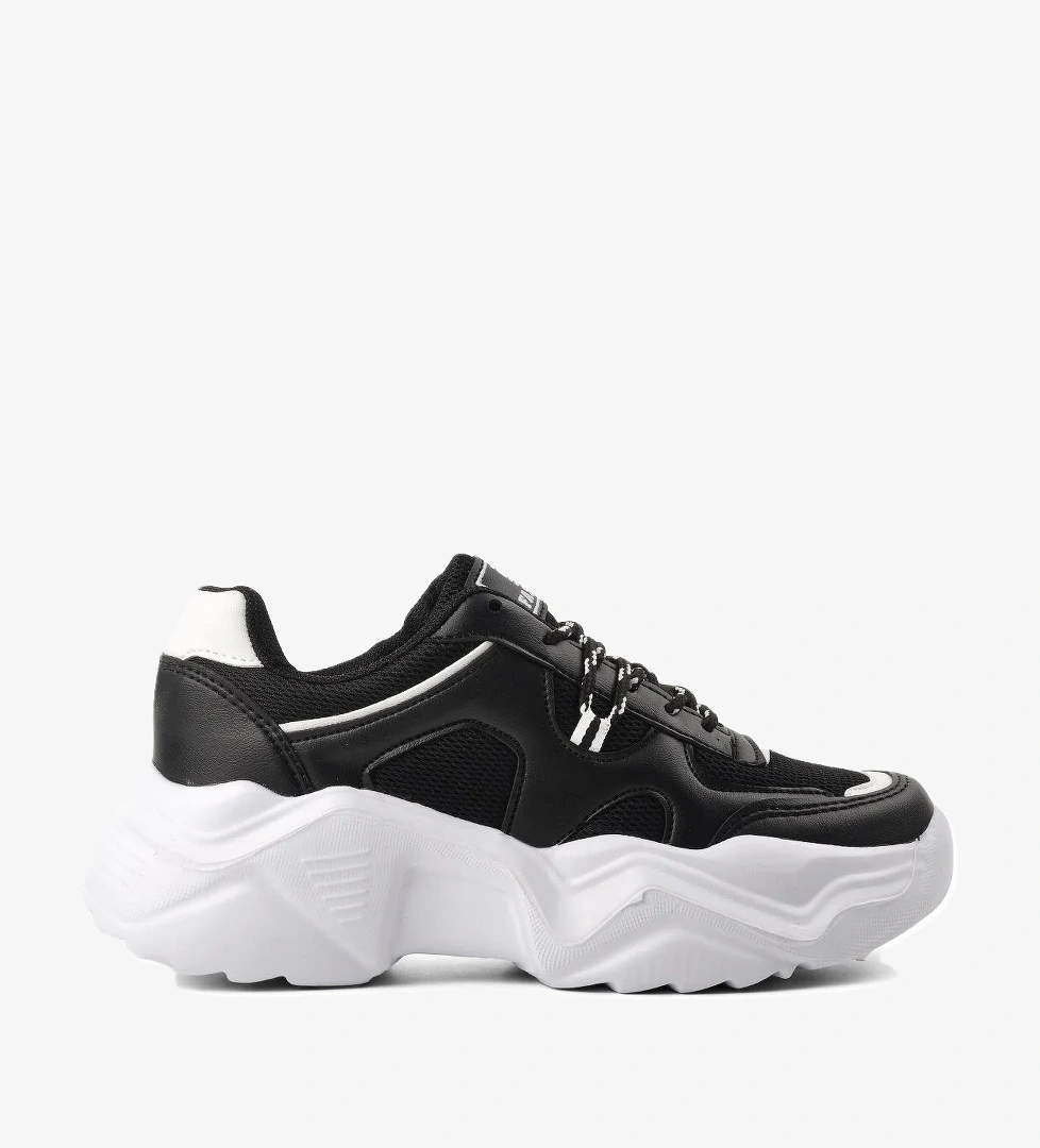 Saratov-G Siyah-Beyaz Kadın Sneaker