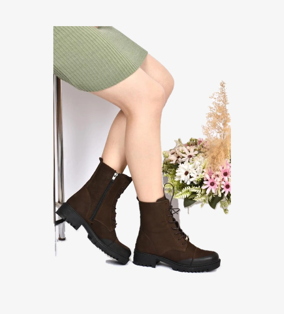 Z1364 Kadın Postal Deri Bot