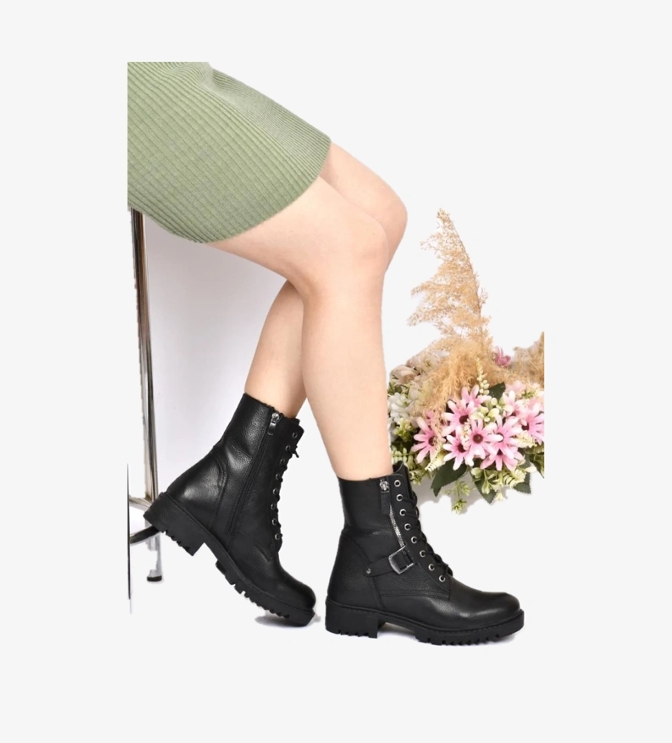 Z1366 Kadın Postal Deri Bot - Görsel 1