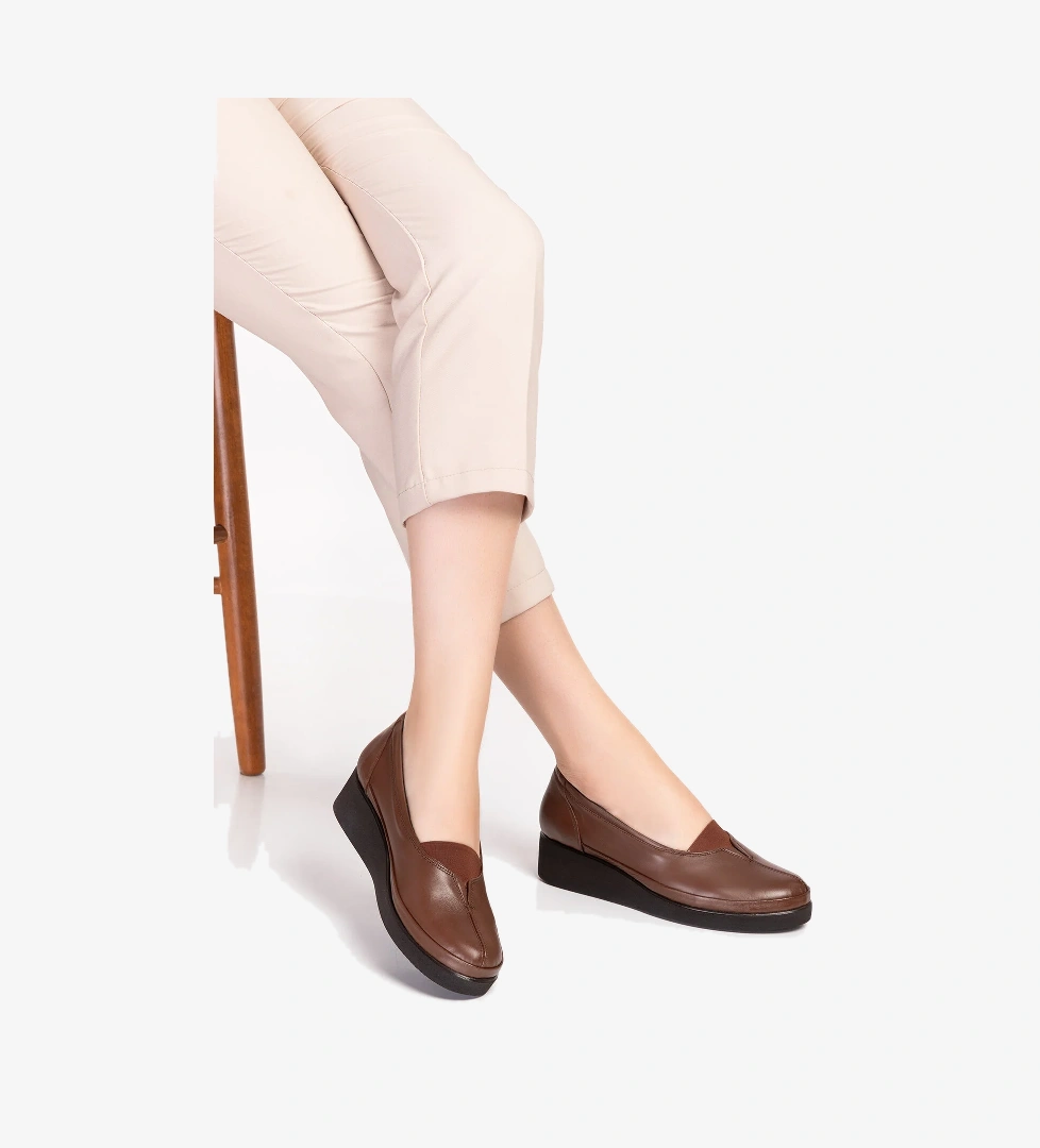 Gondol İçi Dışı Hakiki Deri Yumuşak Dokulu Günlük Ayakkabı ndr.101