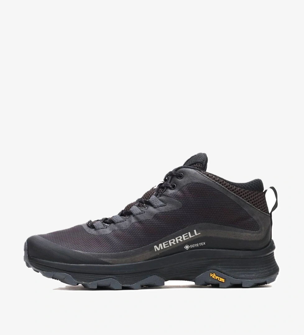 Merrell Merrell Siyah Moab Speed Mid GTX Erkek Outdoor Bot J067075 Outdoor Ayakkabı | Flo Siyah - 1. görsel