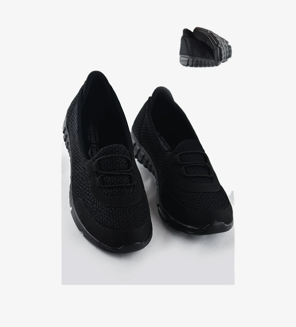 130 Memmory Taban ORTOPEDİK Yazlık Kadın Spor Ayakkabı Bağcıksız Babet - Görsel 1