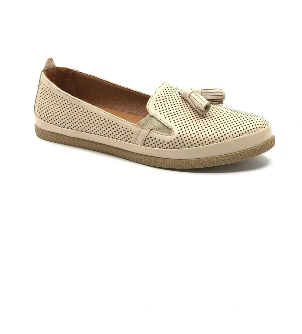 Geppetto %100 Hakiki Deri Püsküllü Ayakkabı Kadın Babet model görseli