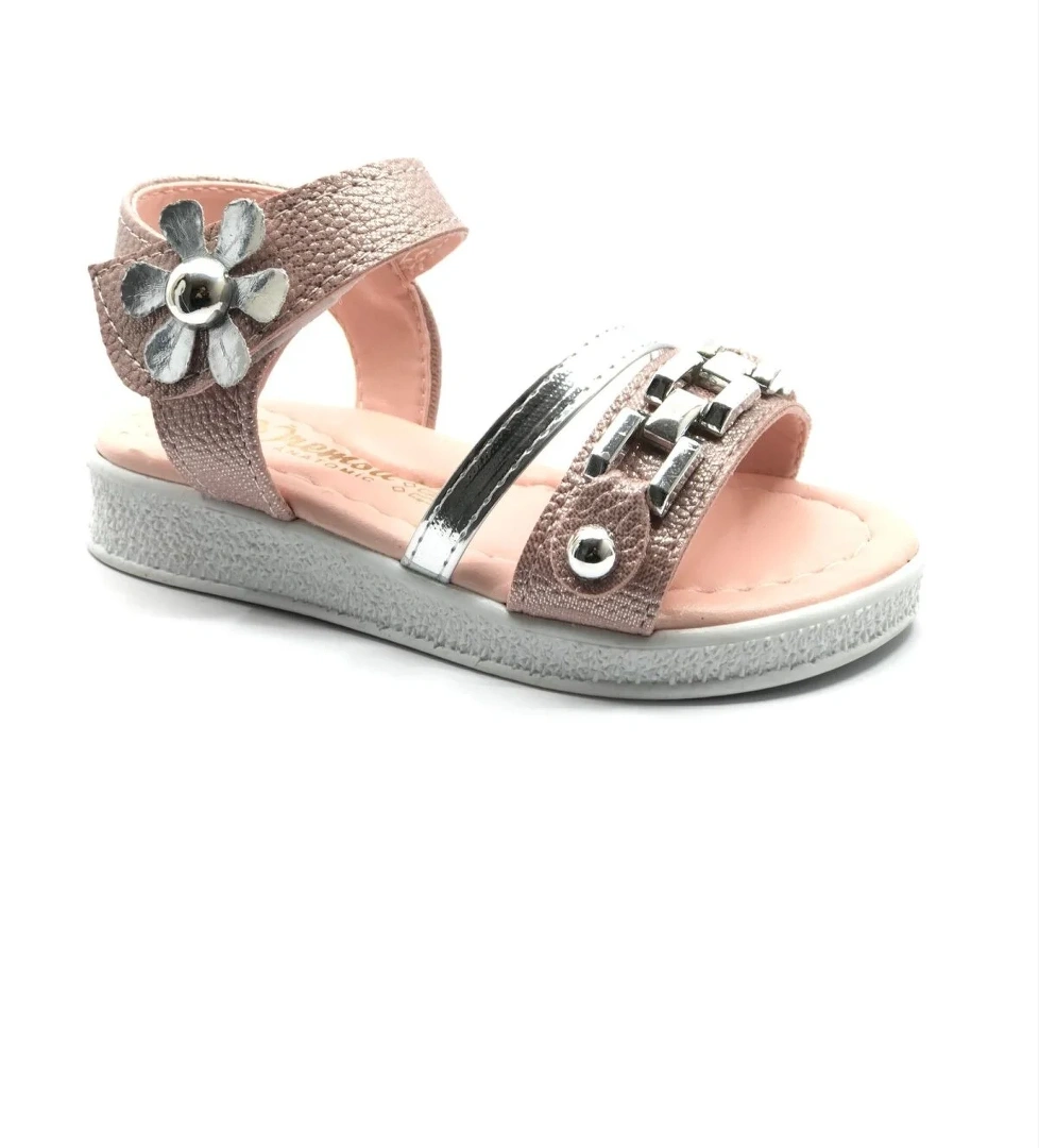 Kocamanlar İremsu Kız Çocuk Güllü Zincirli Sandalet Çocuk Ayakkabı model görseli