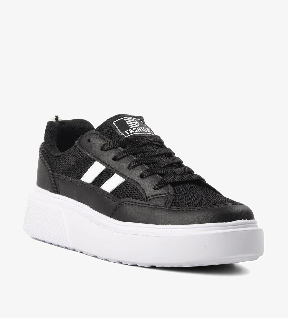 Deren-G Siyah-Beyaz Kadın Sneaker