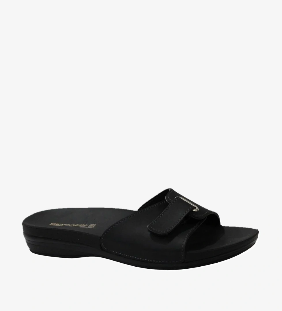 Ceyo Ceyo Marina-1 Siyah Ortapedik Bayan Terlik &amp; Sandalet Sandalet & Terlik | Flo Siyah - 1. görsel