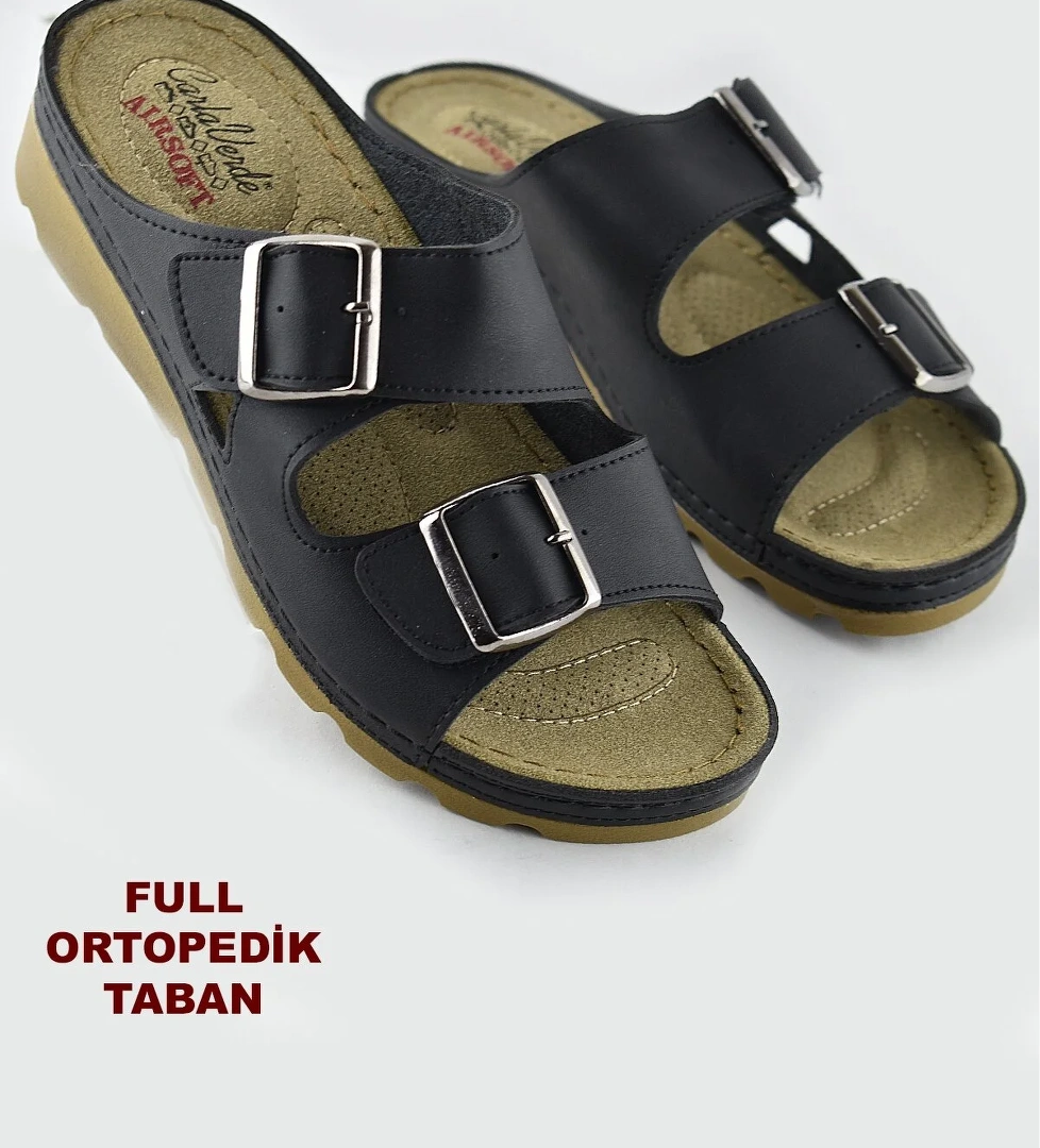 160117 Carlaverde Tam Ortopedik Kadın Terlik Günlük Kadın Terlik - Görsel 1