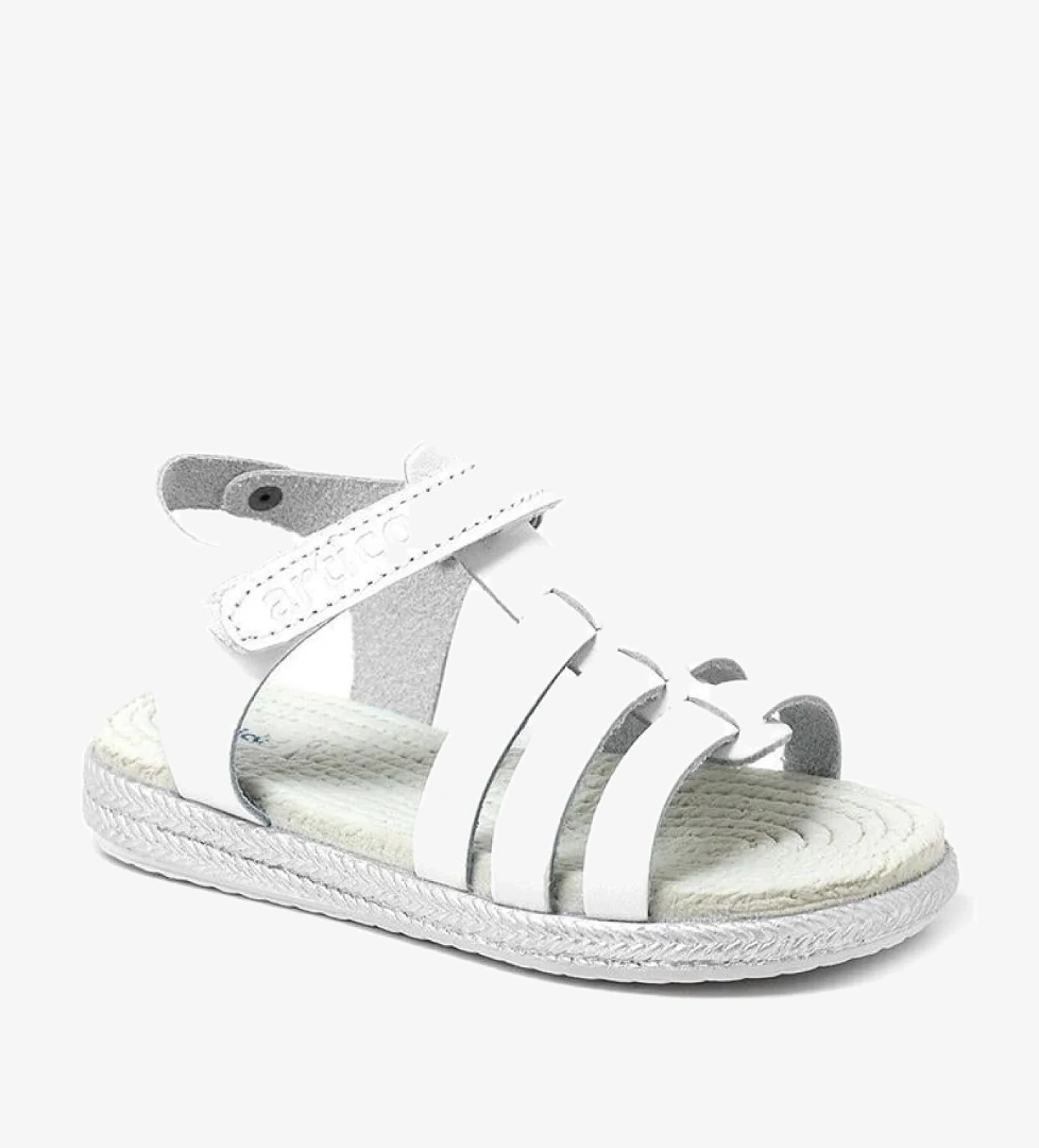 Hapshoe Kids Artico Bellini Beyaz Hakiki Deri Vaketa Kız Çocuk Sandalet model görseli