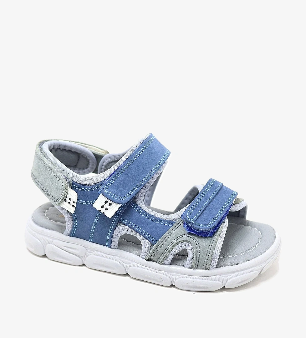 Rakerplus Wisps Hakiki Deri Gri Mavi Çocuk Sandalet model görseli