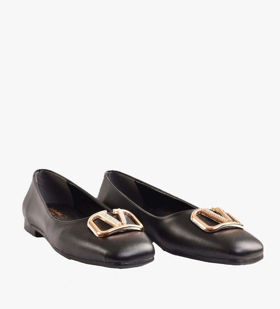 Kadın Günlük Rahat Esnek Taban Tokalı Babet