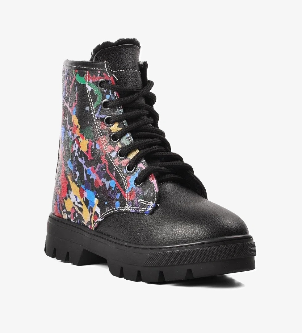 Ayakmod Arz 2301001-F Siyah İçi Kürklü Fermuarlı Çocuk Bot model görseli