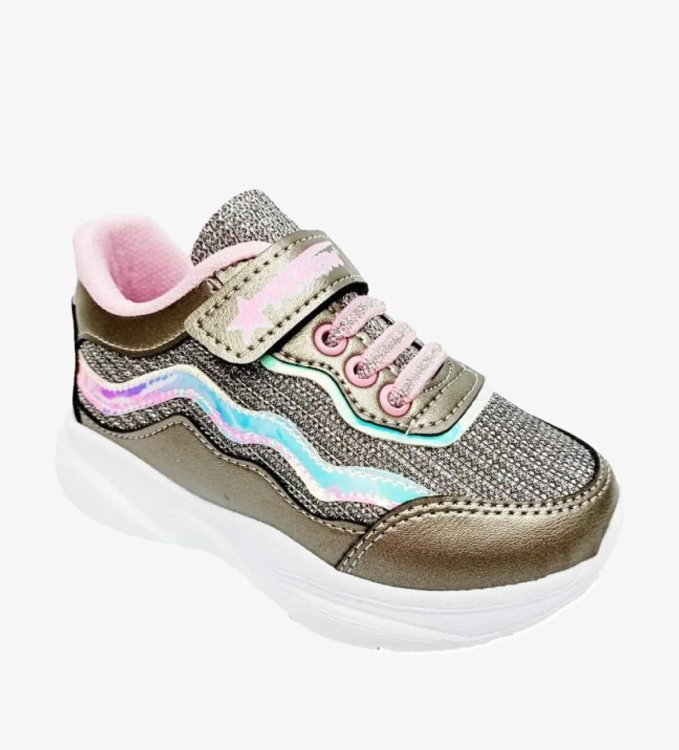 Pro Kids 2202-F Simli Deri Kız Çocuk Sneakers Ayakkabı model görseli