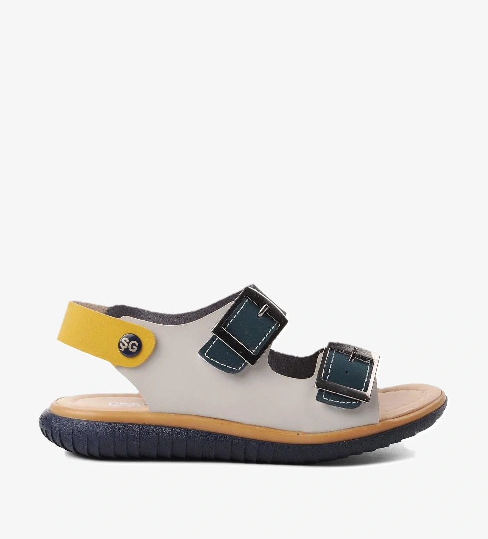 Şng 1530-F Lacivert-Beyaz-Kot Erkek Çocuk Sandalet