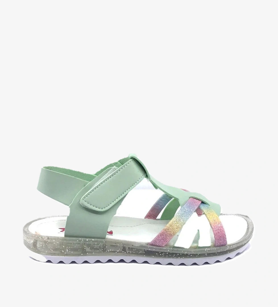 Arzen 4002 Simli Çapraz Bantlı Kız Çocuk Sandalet Ayakkabı model görseli