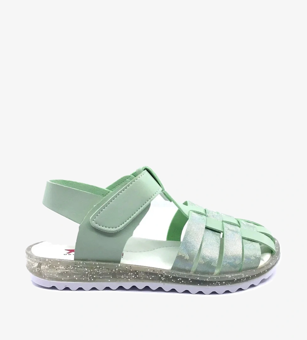 4000 Simli Çırtlı Kız Çocuk Sandalet Ayakkabı