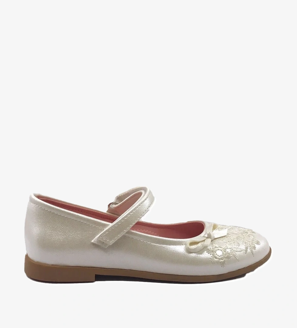 Sema 3997 Kız Çocuk Fiyonk Cırtlı Babet Ayakkabı model görseli