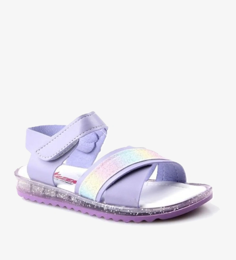 4012 Simli Çapraz Bantlı Kız Çocuk Bebe Sandalet Ayakkabı