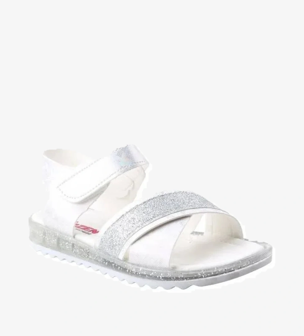 4012 Simli Çapraz Bantlı Kız Çocuk Bebe Sandalet Ayakkabı - Görsel 1