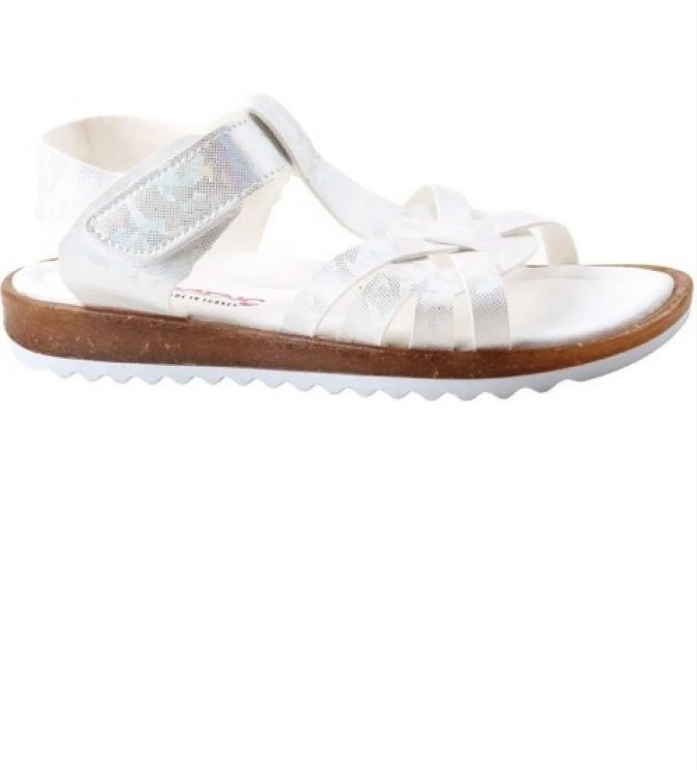 4011 Çapraz Bantlı Kız Çocuk Bebe Sandalet Ayakkabı