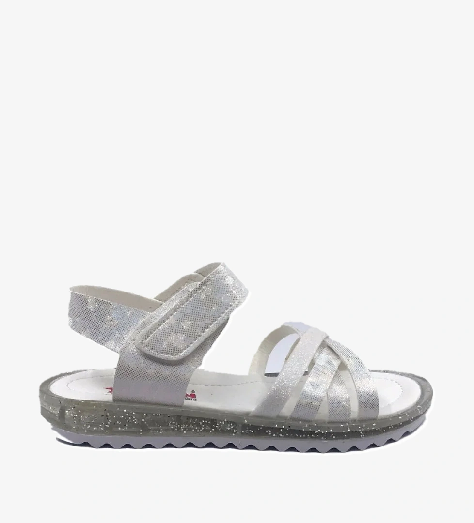 4010 Simli Bantlı Kız Çocuk Bebe Sandalet Ayakkabı