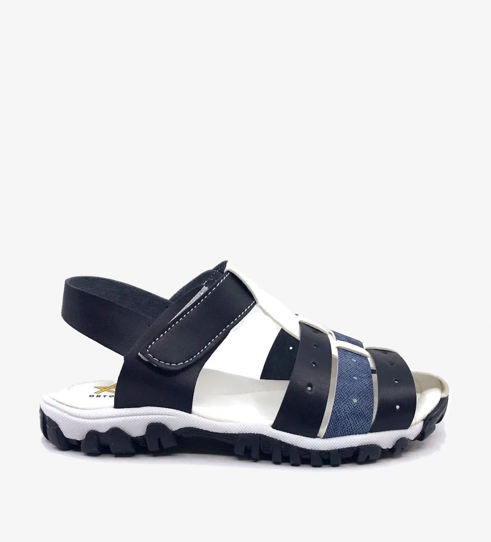 4006 Kafesli Erkek Çocuk Sandalet Ayakkabı