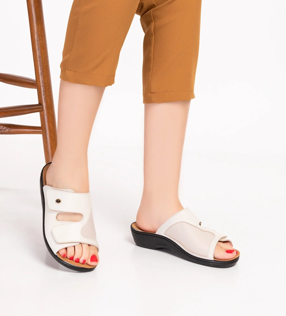 Gondol Kadın Hakiki Deri Kemik Çıkıntısına Özel Tabanı Çıkan Terlik Yprk.250