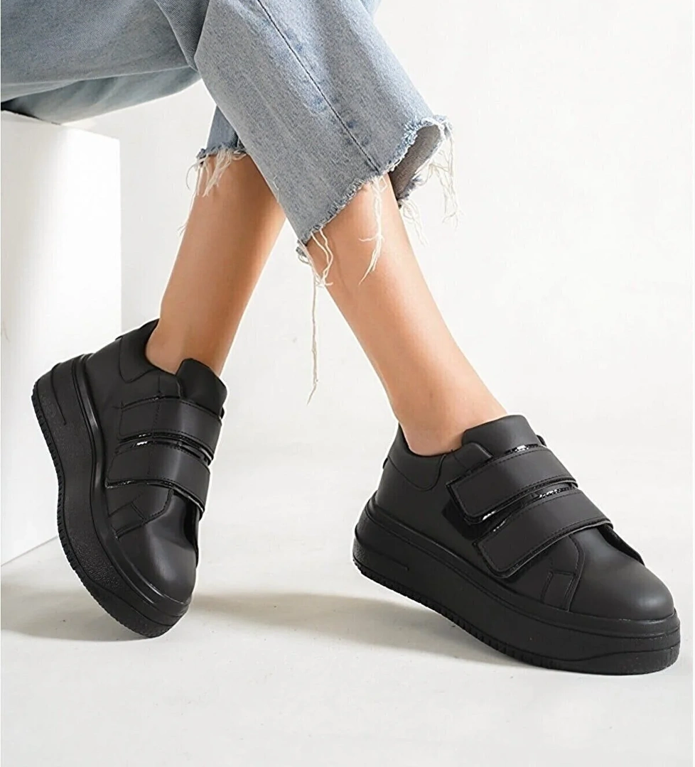 Tomiross Tomıross Kadın Chloe Yüksek Tabanlı Cırtlı Sneaker Spor Ayakkabı CHLO-6901 - Görsel 1