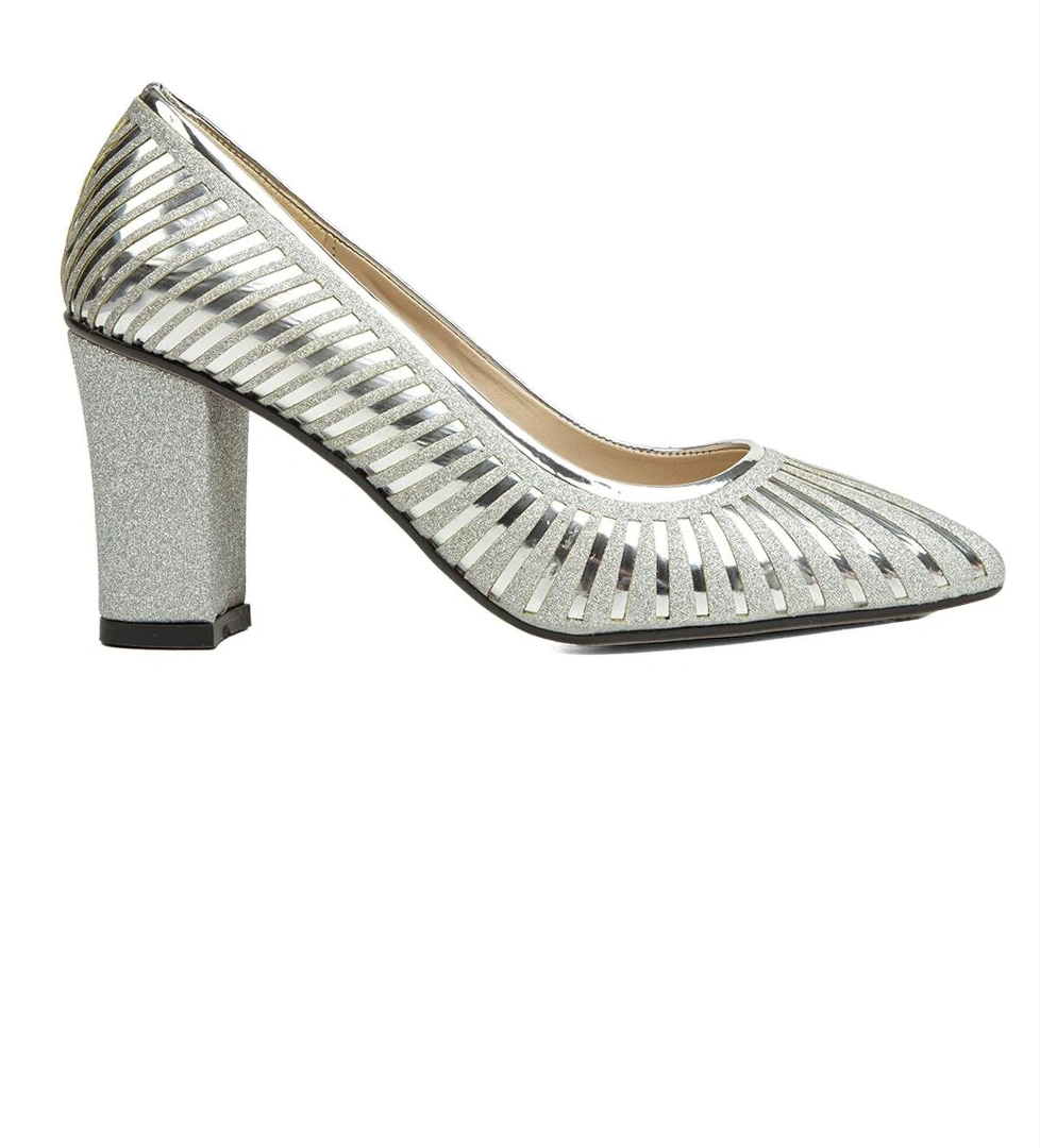 ® | PC-52037-3478 Gumus - Kadın Topuklu Ayakkabı - Görsel 1