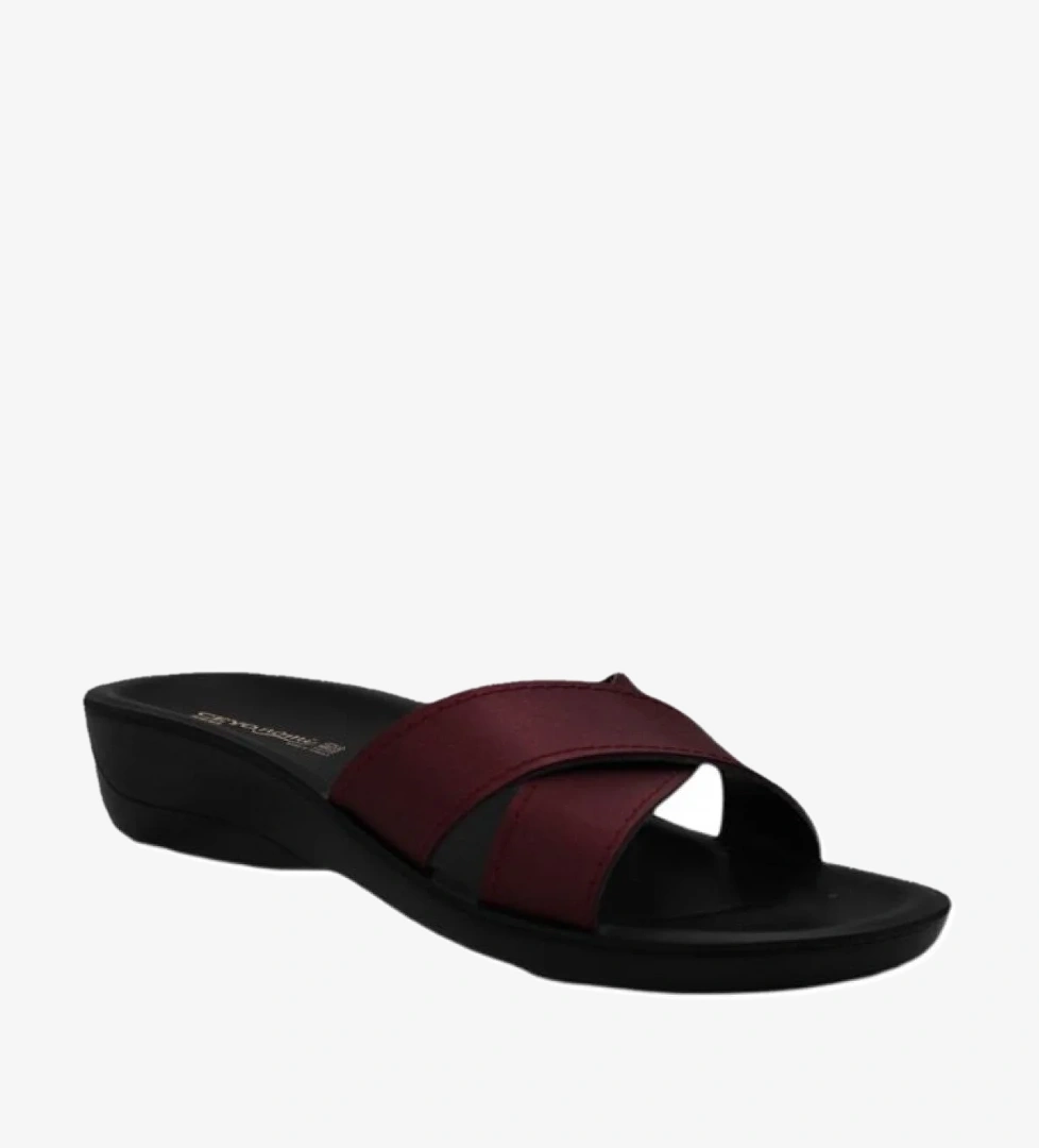 Siena-14 Bordo Rahat Ortapedik Kadın Terlik - Görsel 1