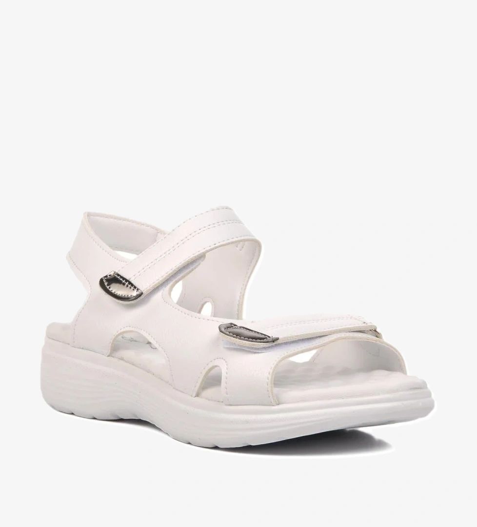 336 Beyaz Kadın Sandalet - Görsel 1