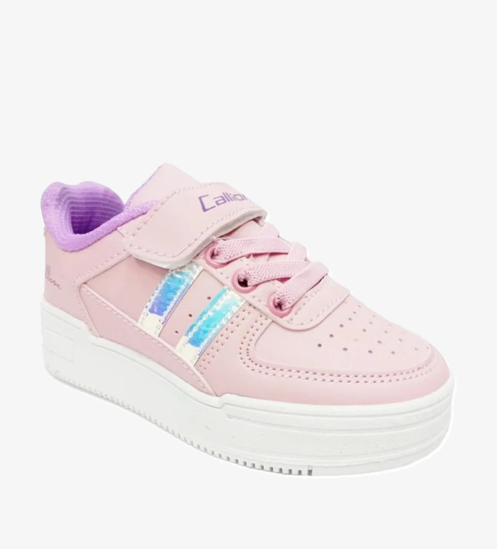 Callion 2024-P Deri Kız Çocuk Sneakers Ayakkabı Pembe Lila model görseli