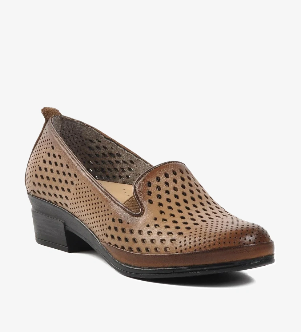 82 Krem Hakiki Deri Kadın Günlük Ayakkabı