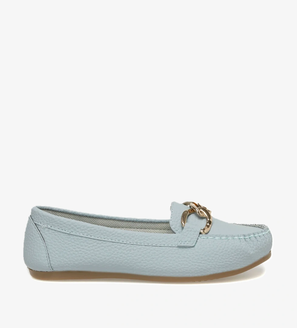Miss F Miss F DS23009 3FX Mavi Kadın Loafer Casual Ayakkabı | Flo Mavi - 1. görsel