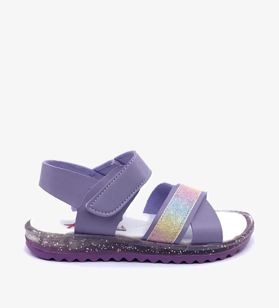 3999 Simli Çapraz Bantlı Kız Çocuk Sandalet Ayakkabı