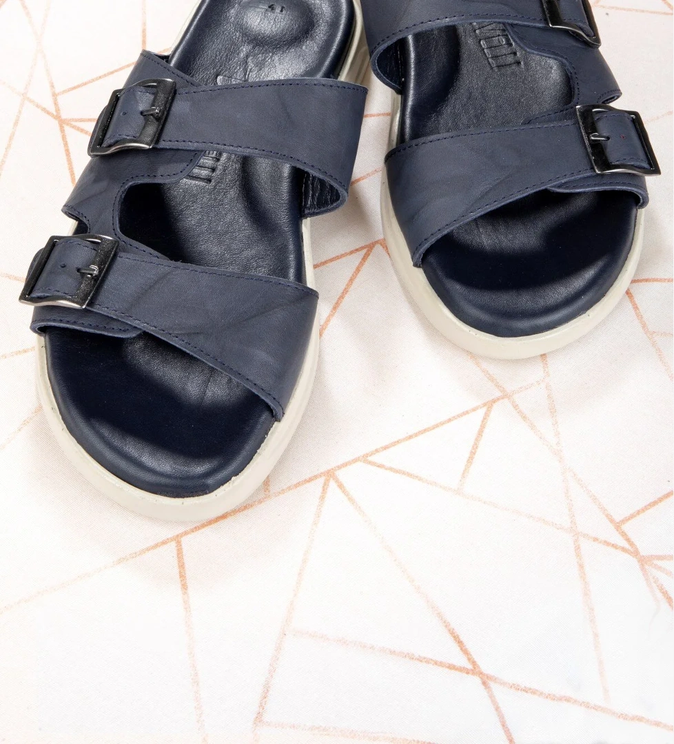 Bada Hakiki Deri Erkek Terliği, Hakiki Deri Terlik, Ortopedik Taban Terlik, Hafif Deri Ter