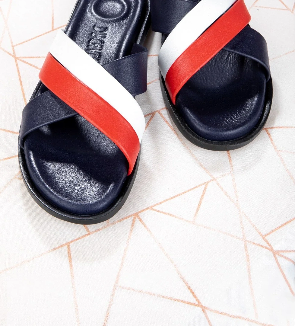 Bande Hakiki Deri Erkek Terliği, Hakiki Deri Terlik, Ortopedik Taban Terlik, Deri Terlik