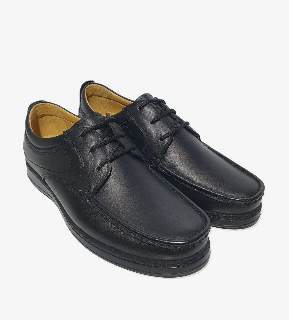 Akyüz Öztürk Bağcıklı Dikişli Gerçek/Hakiki Deri Rahat Günlük Ayakkabı AY-591 model görseli