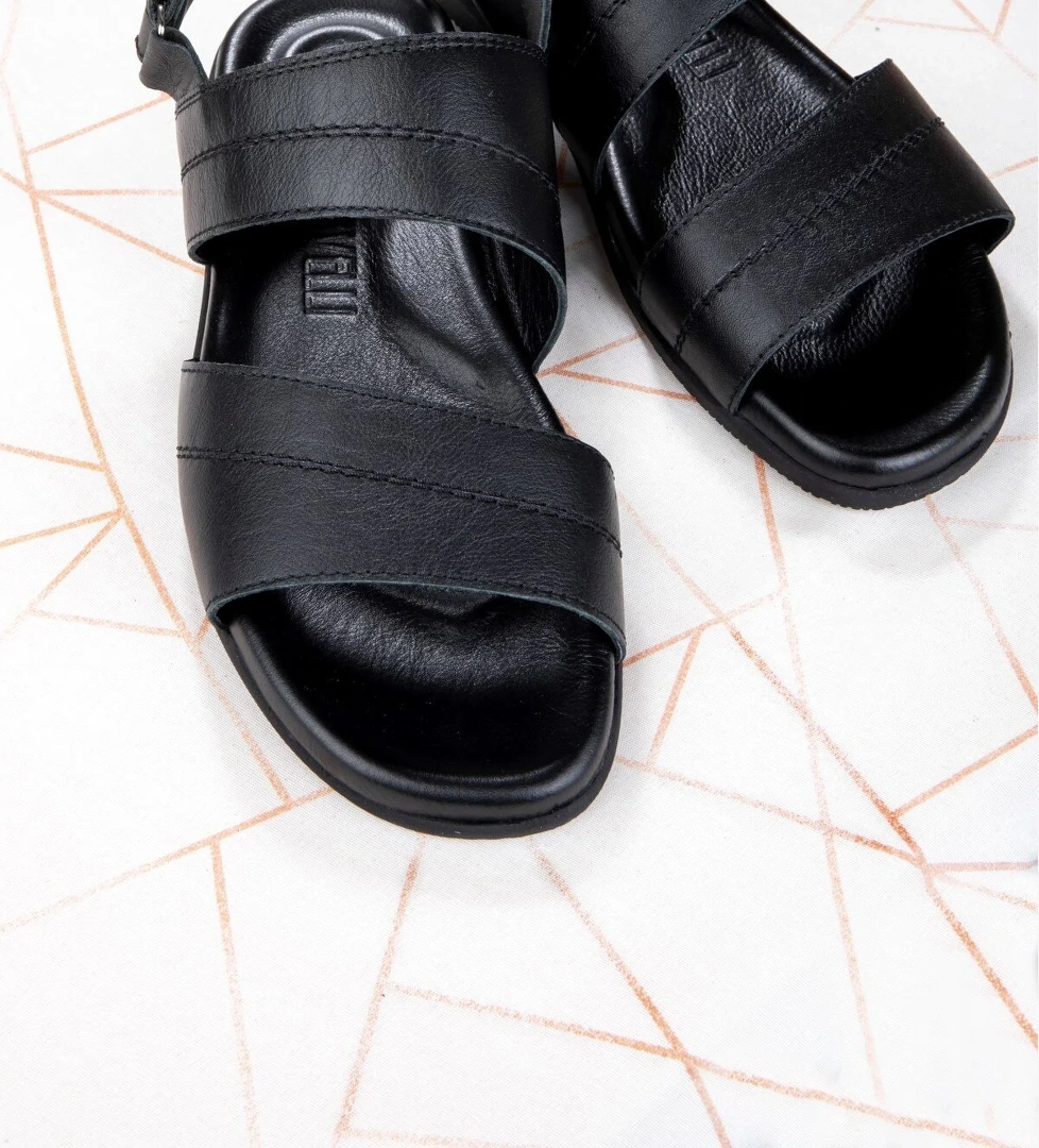 Viasna Hakiki Deri Erkek Sandalet, Hakiki Deri Sandalet, Ortopedik Taban Sandalet