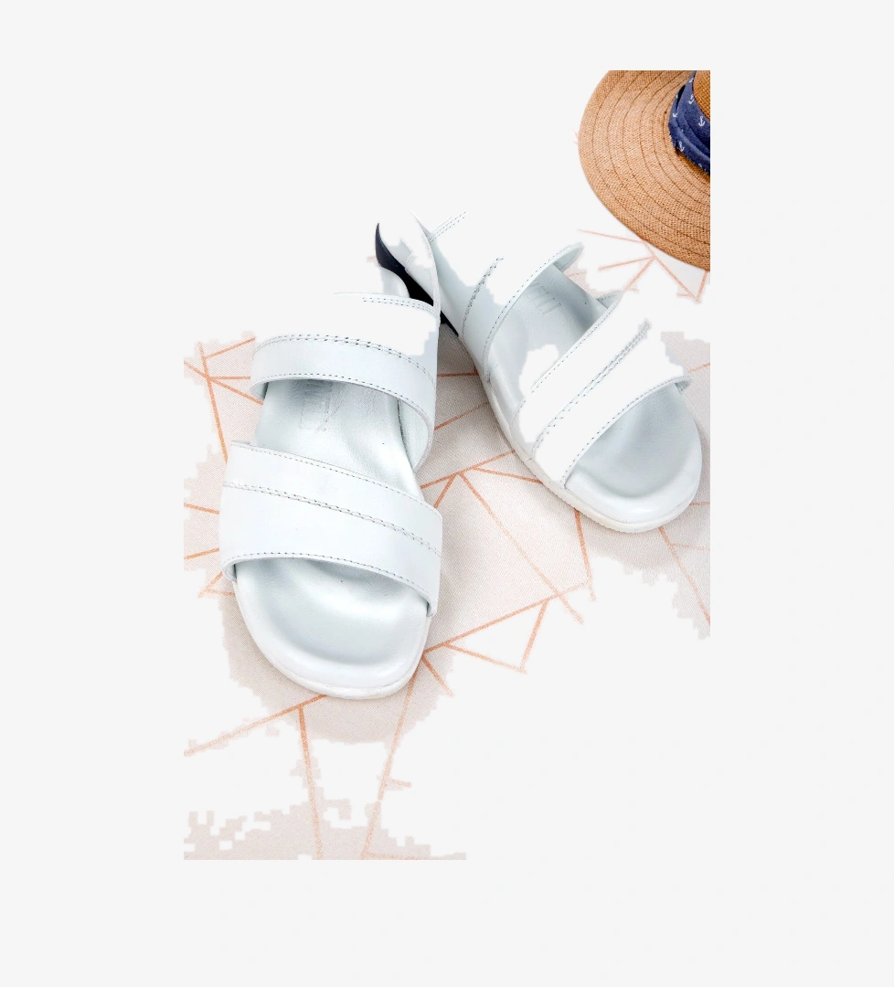 Viasna Hakiki Deri Erkek Sandalet, Hakiki Deri Sandalet, Ortopedik Taban Sandalet - Görsel 1