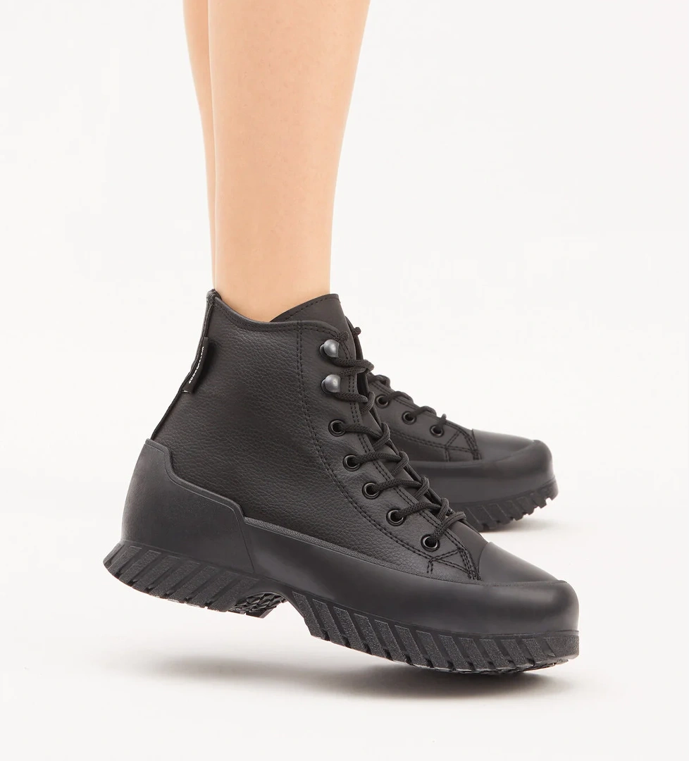 Kadın Kömür Rahat Kalıp Yüksek Taban Bağcıklı Spor Ayakkabı