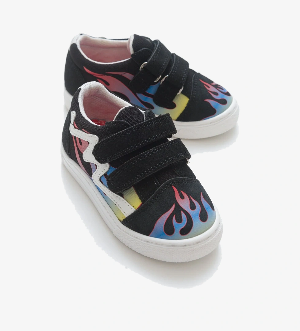 Mnpc Erkek Çocuk Siyah Hakiki Deri Sneaker Ayakkabı model görseli