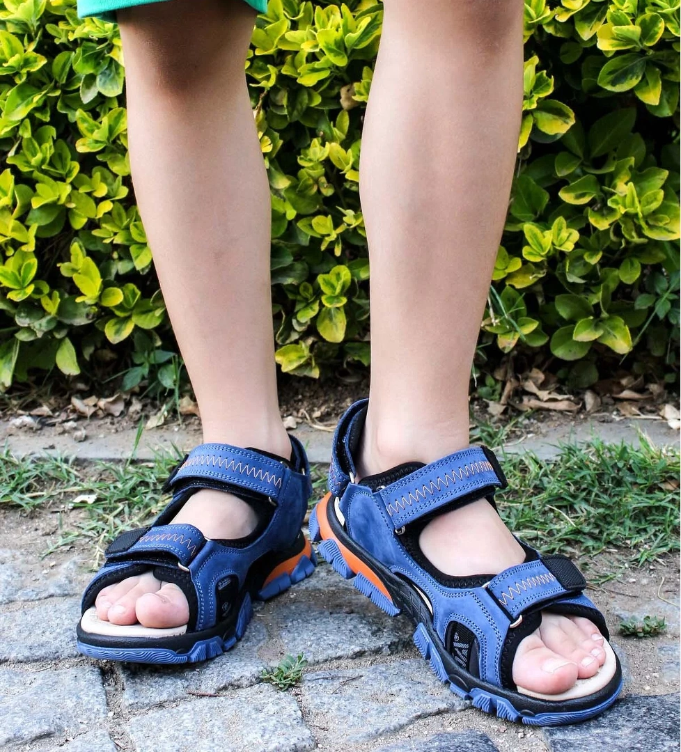 Hakiki Deri Unisex Çocuk Klasik Sandalet 574XCA1005 - Görsel 1