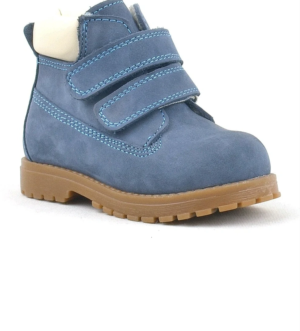 Rakerplus Neson Hakiki Deri Mavi Cırtlı Çocuk Bot model görseli