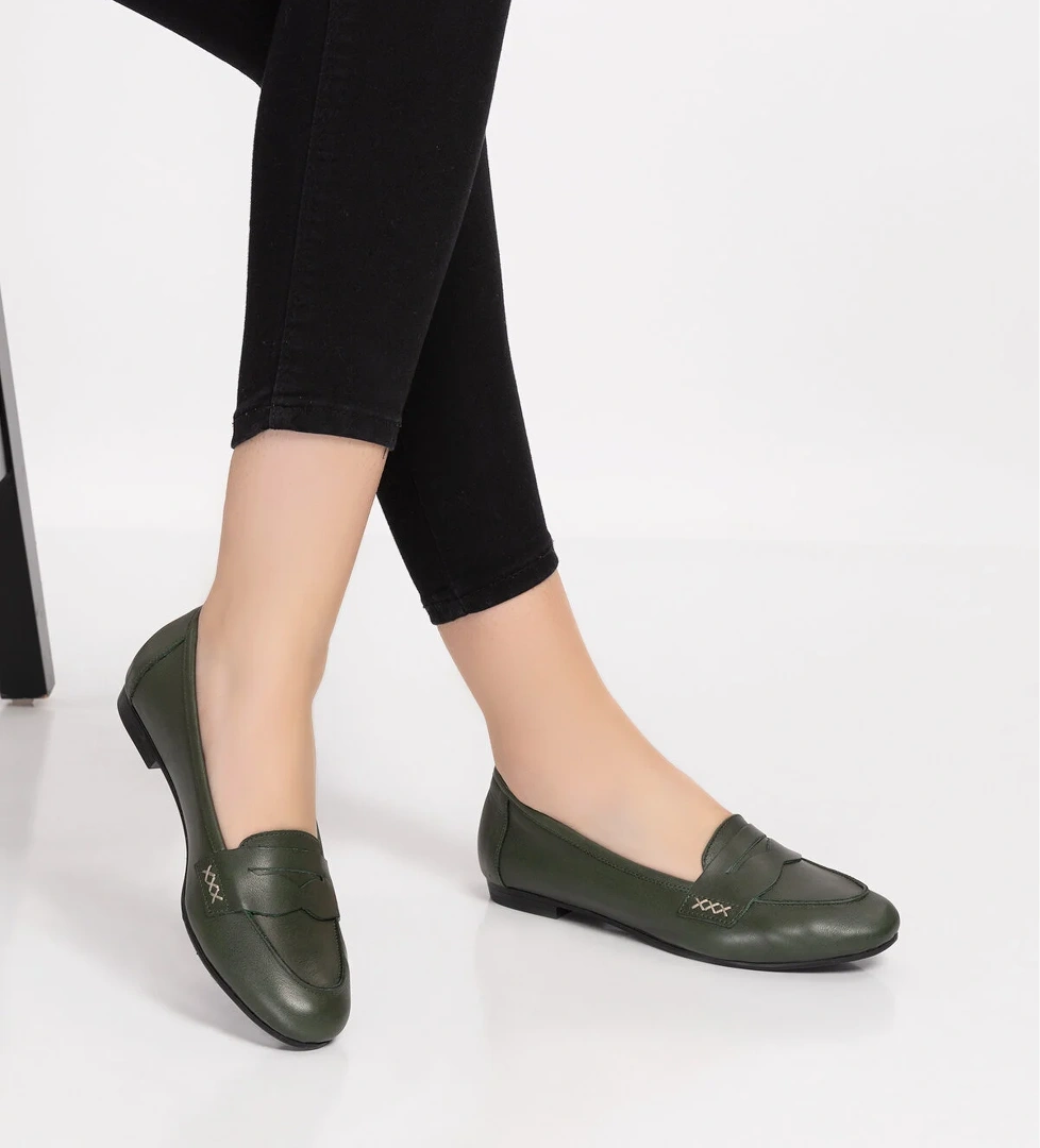 Gondol Kadın Hakiki Deri Loafer Babet Anl.6184