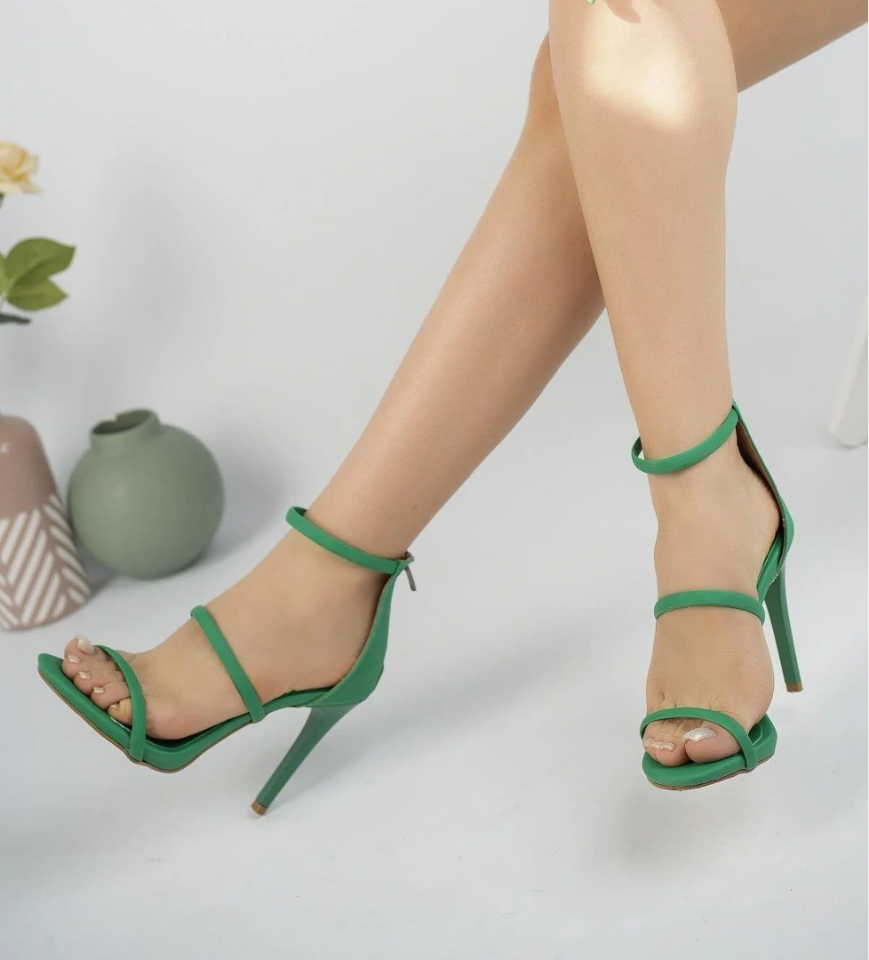 Nikita Garantili Kadın Arkası Fermuarlı Saten Tarz Şık ve Rahat İnce Topuklu Ayakkabı