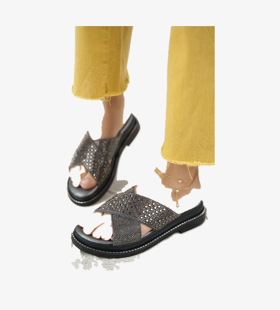 Sharone Anatomik Ortopedik Rahat Taşlı Günlük Kadın Terlik