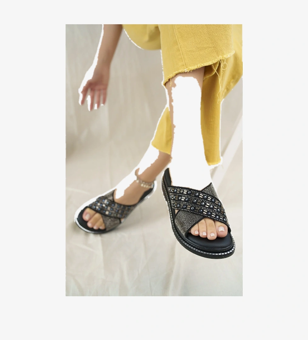 Sharone Anatomik Ortopedik Rahat Taşlı Günlük Kadın Terlik