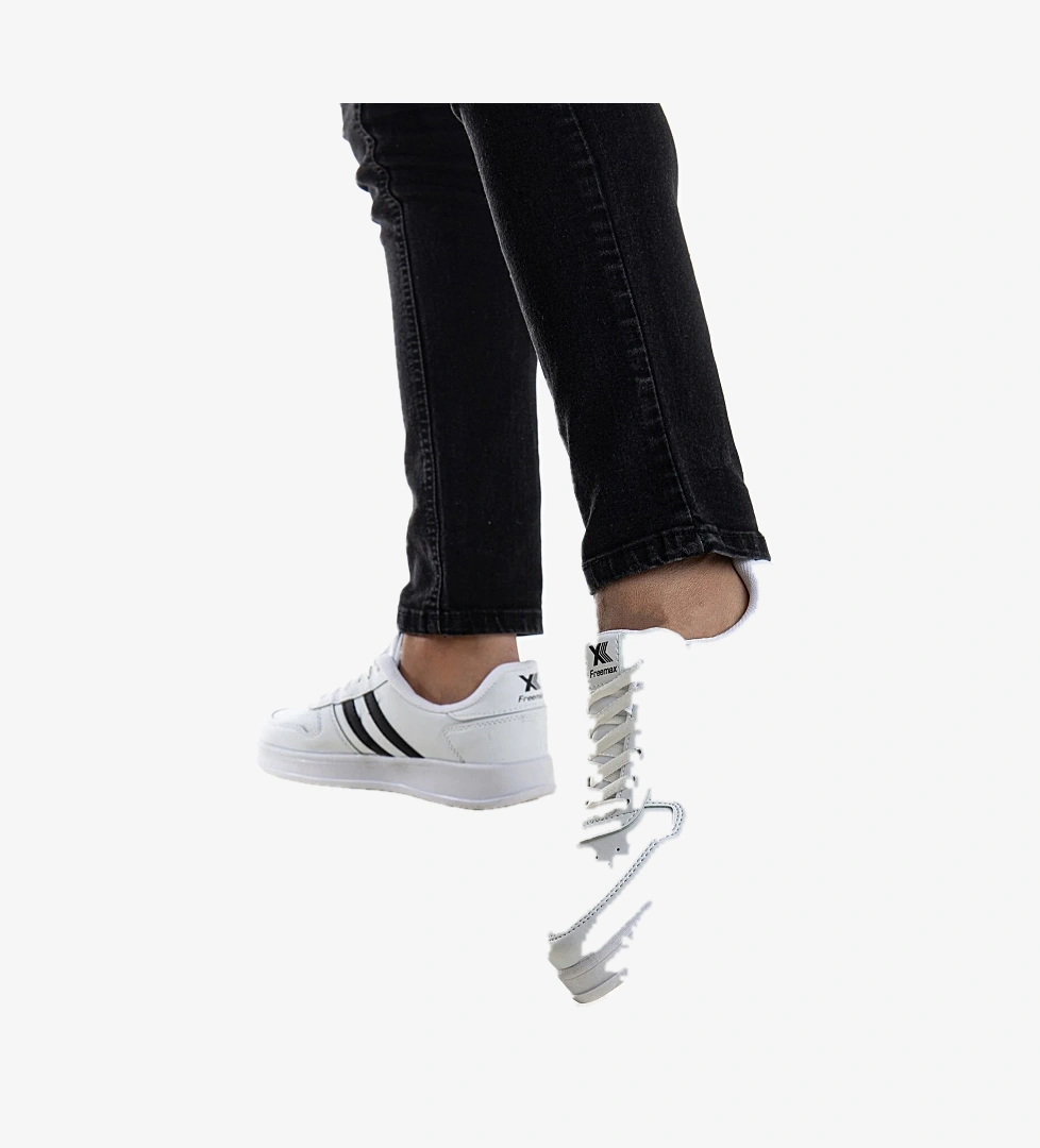 Unisex Garantili Ortopedik İç Tabanlık Hafif Esnek Sağlam Sneaker Spor Ayakkabı Beyaz Siyah